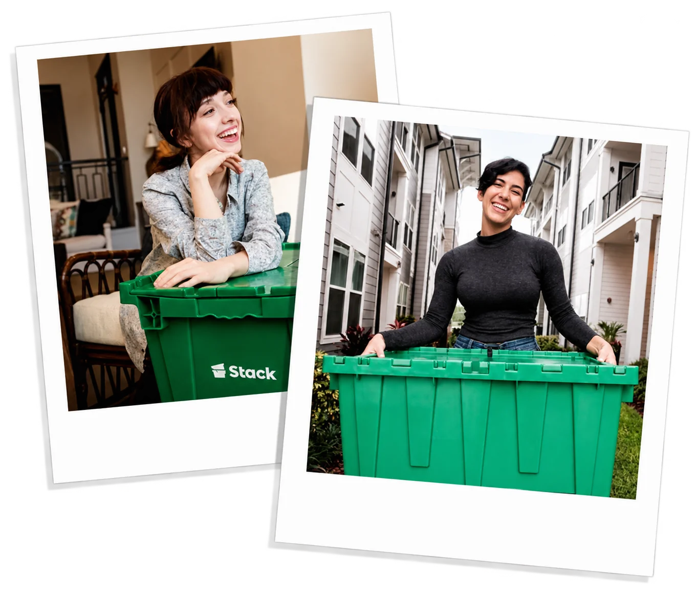 Reusable Stack moving bins delivered to your door