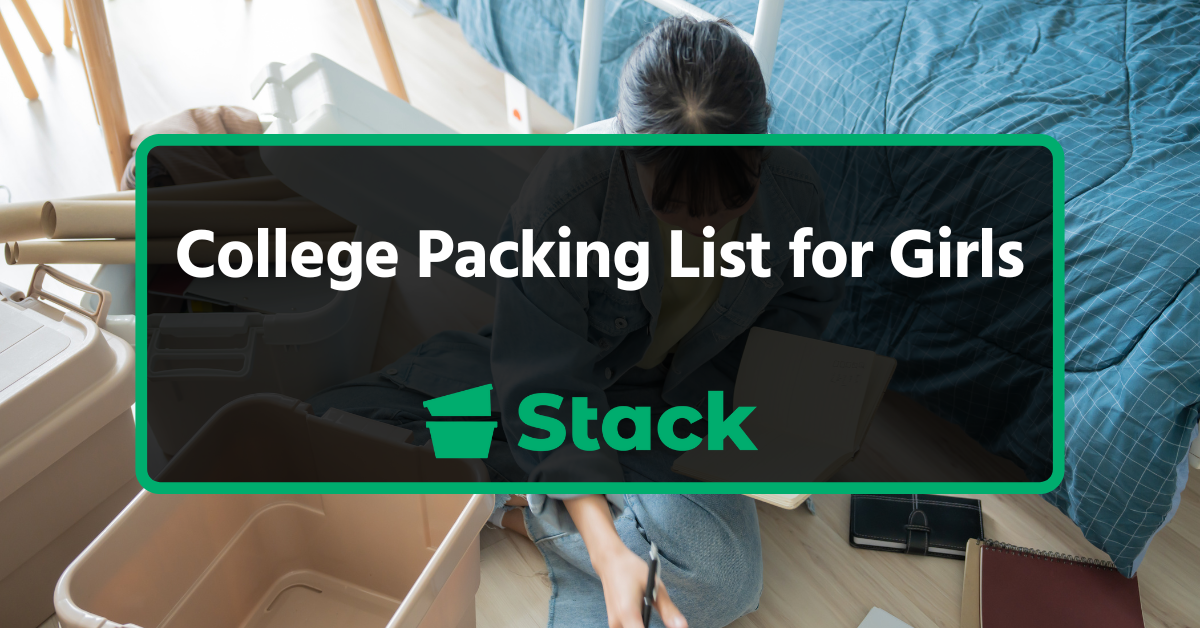 College Packing List for Girls - stack moves
