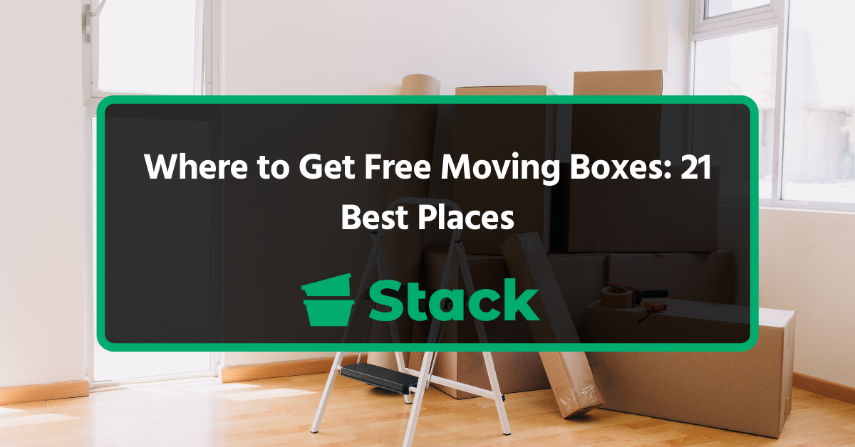 Where to get free moving boxes stacked inside an apartment during a move