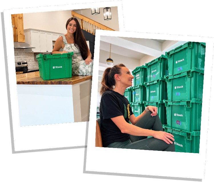 Stack moving boxes for rent in Austin