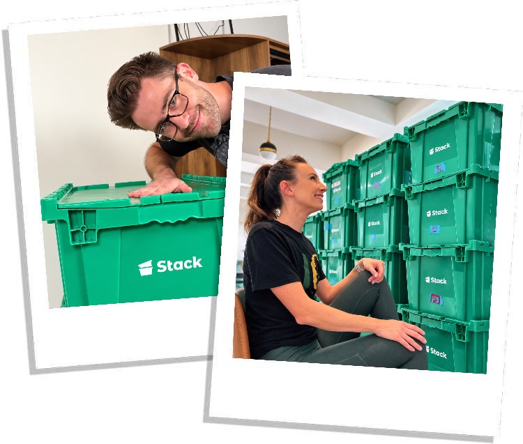 Stack moving boxes for rent in Fort Collins