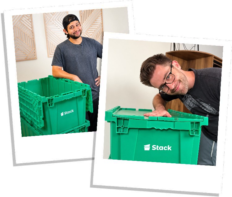 Stack moving boxes for rent in Redmond