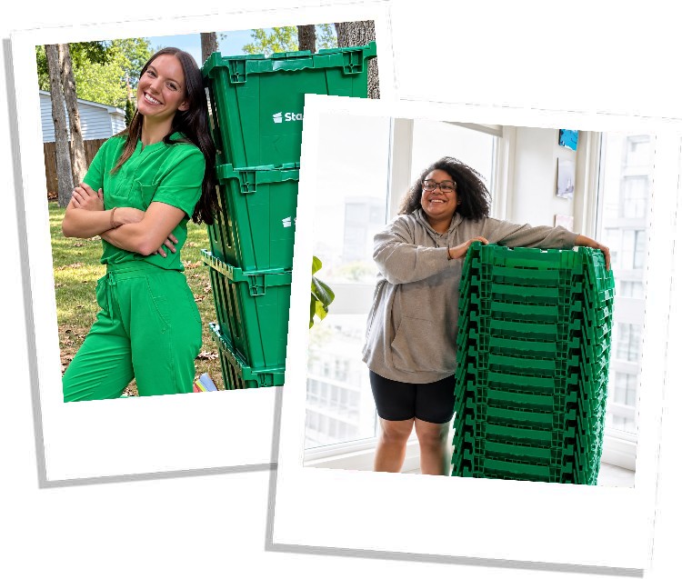 Stack moving boxes for rent in Shelby