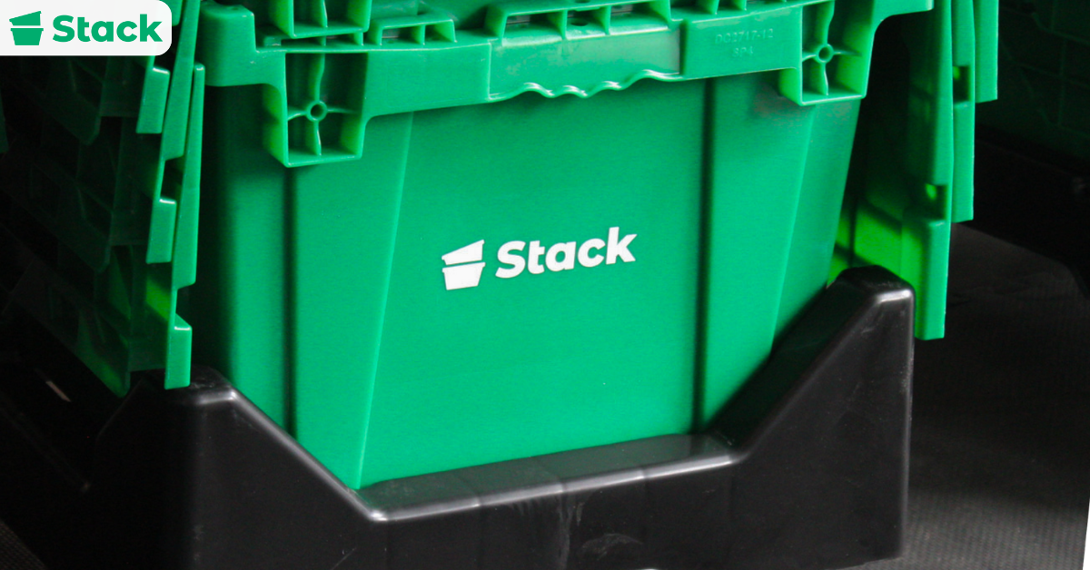 Stack Moves reusable bins supporting the best way to pack for moving