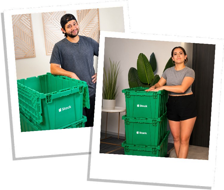 Stack moving boxes for rent in Tucson